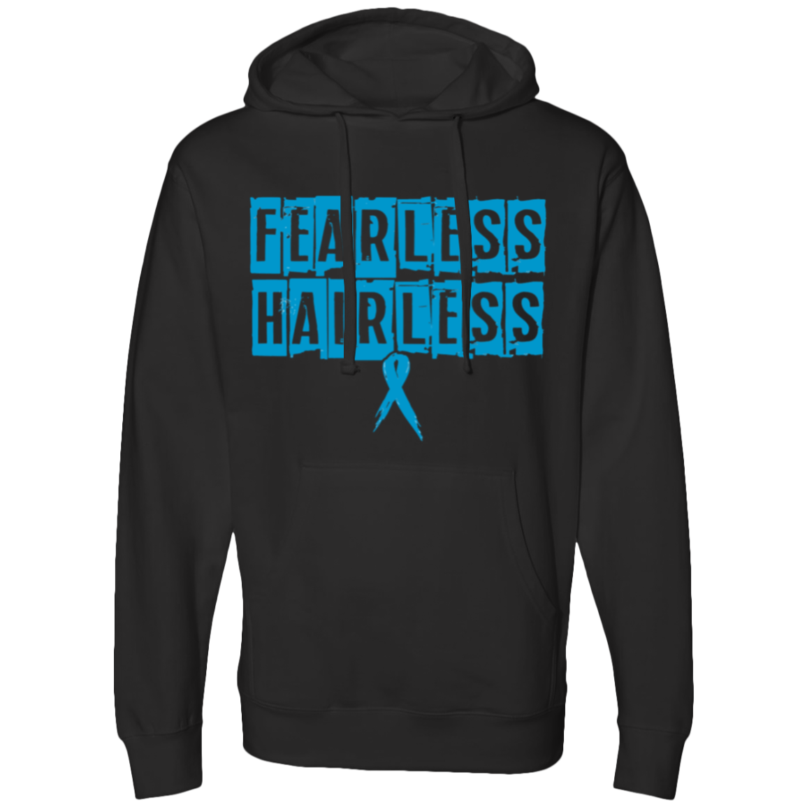 Fearless Hairless Blue Hooded Sweatshirt