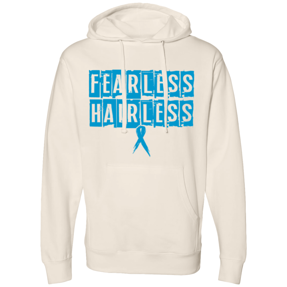 Fearless Hairless Blue Hooded Sweatshirt