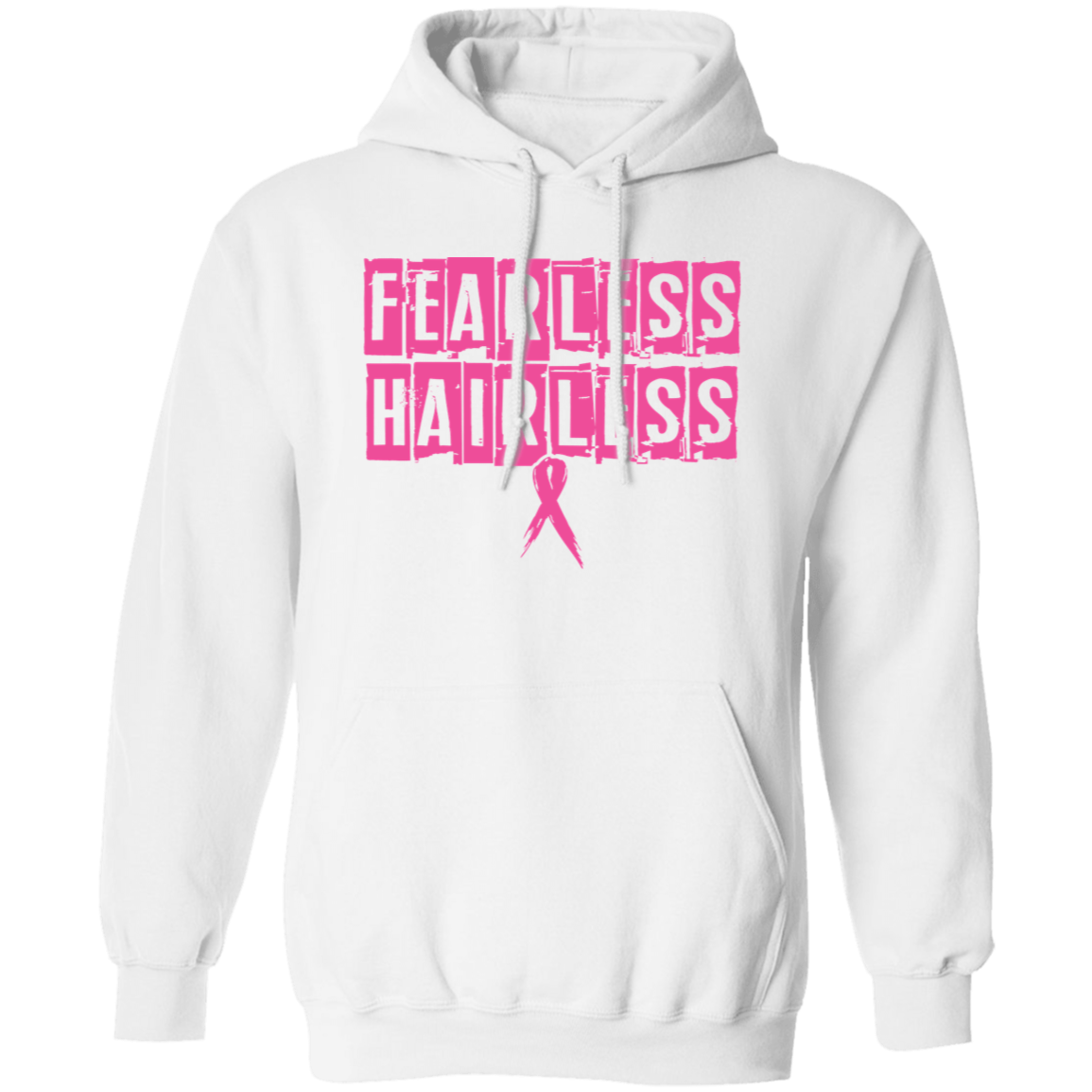 Fearless Hairless Pink Hooded Sweatshirt