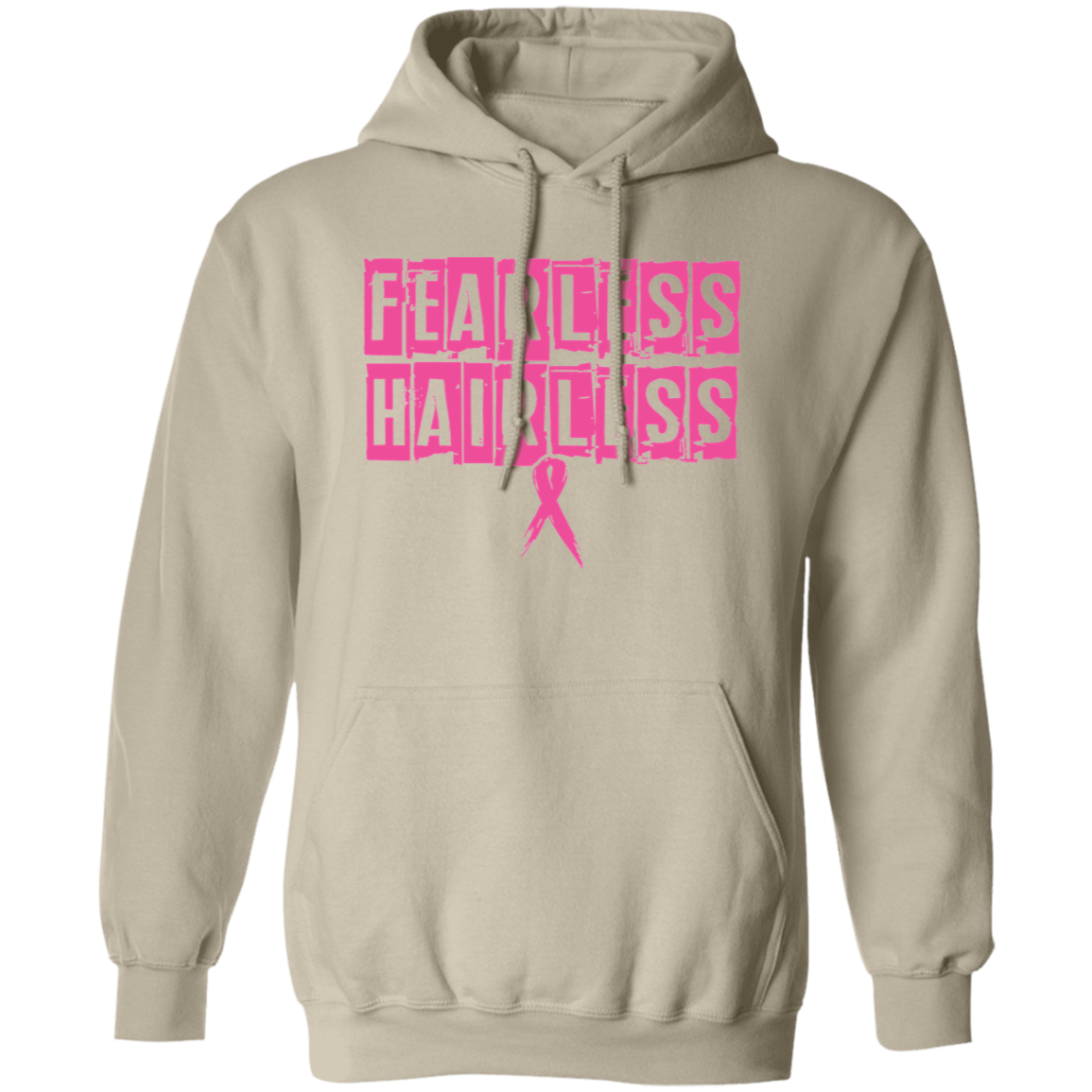 Fearless Hairless Pink Hooded Sweatshirt