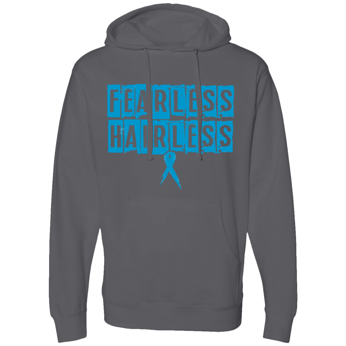 Fearless Hairless Blue Hooded Sweatshirt