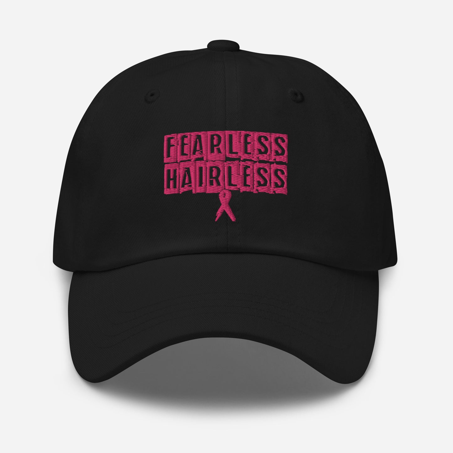 Pink Fearless Hairless Dad hat