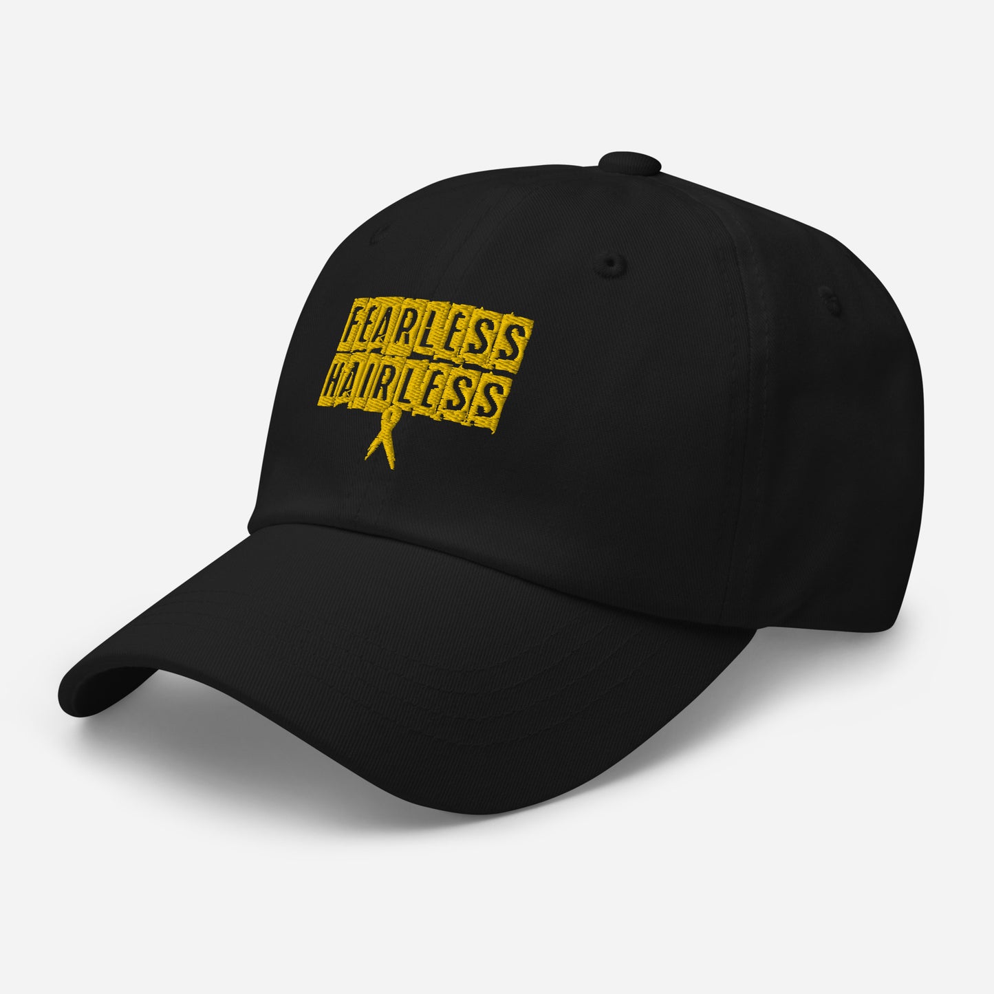 Yellow Fearless Hairless Dad hat