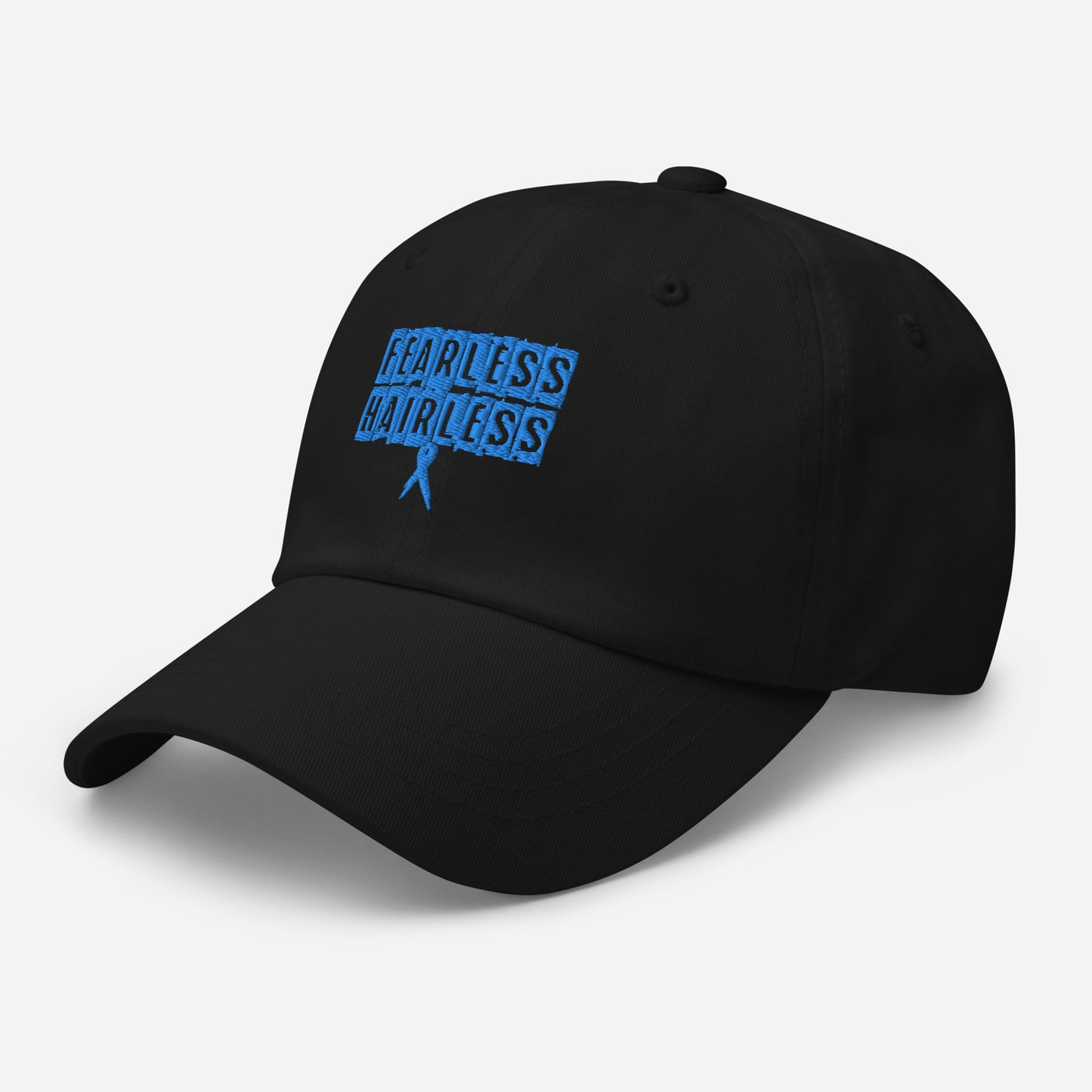 Blue Fearless Hairless Dad hat