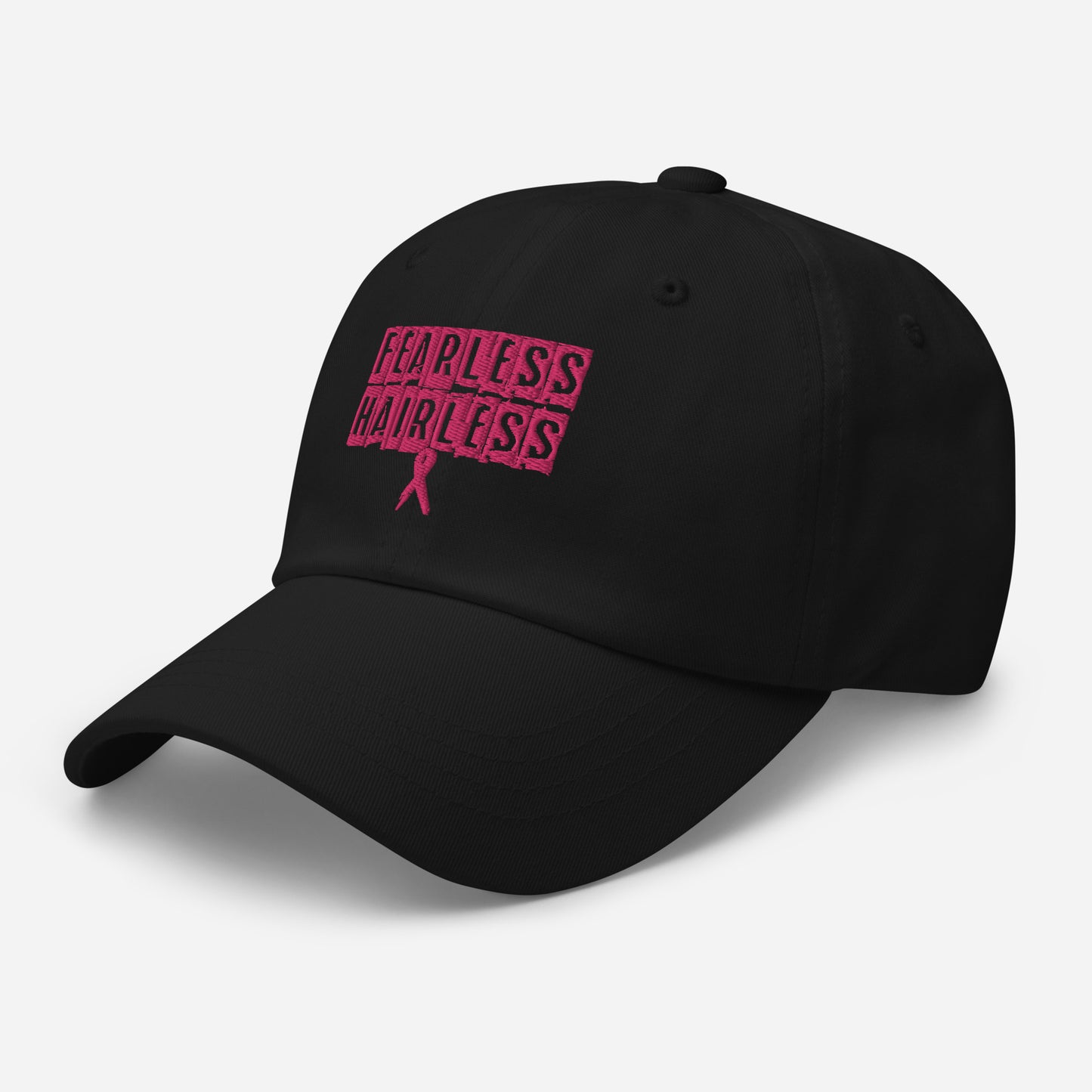 Pink Fearless Hairless Dad hat