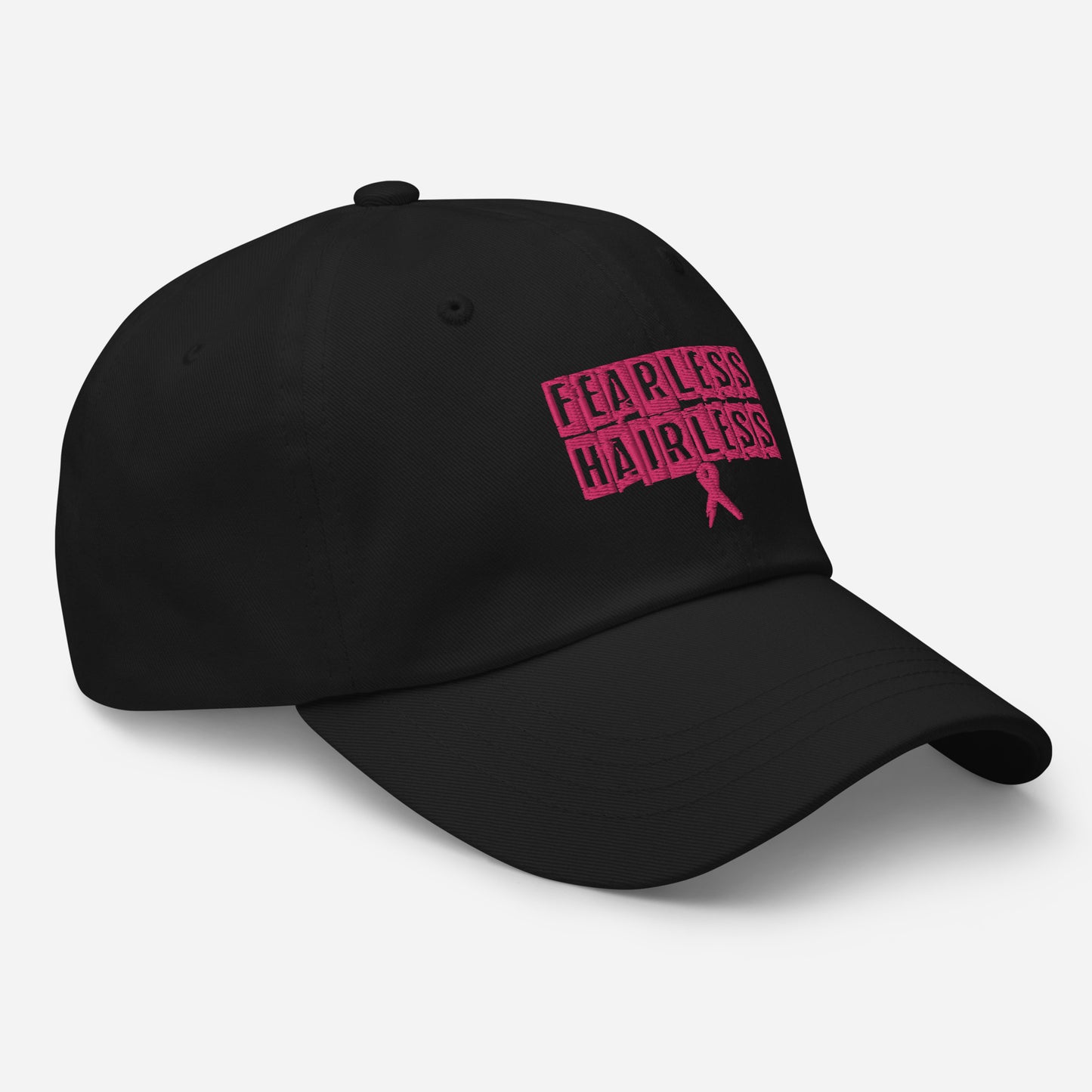 Pink Fearless Hairless Dad hat