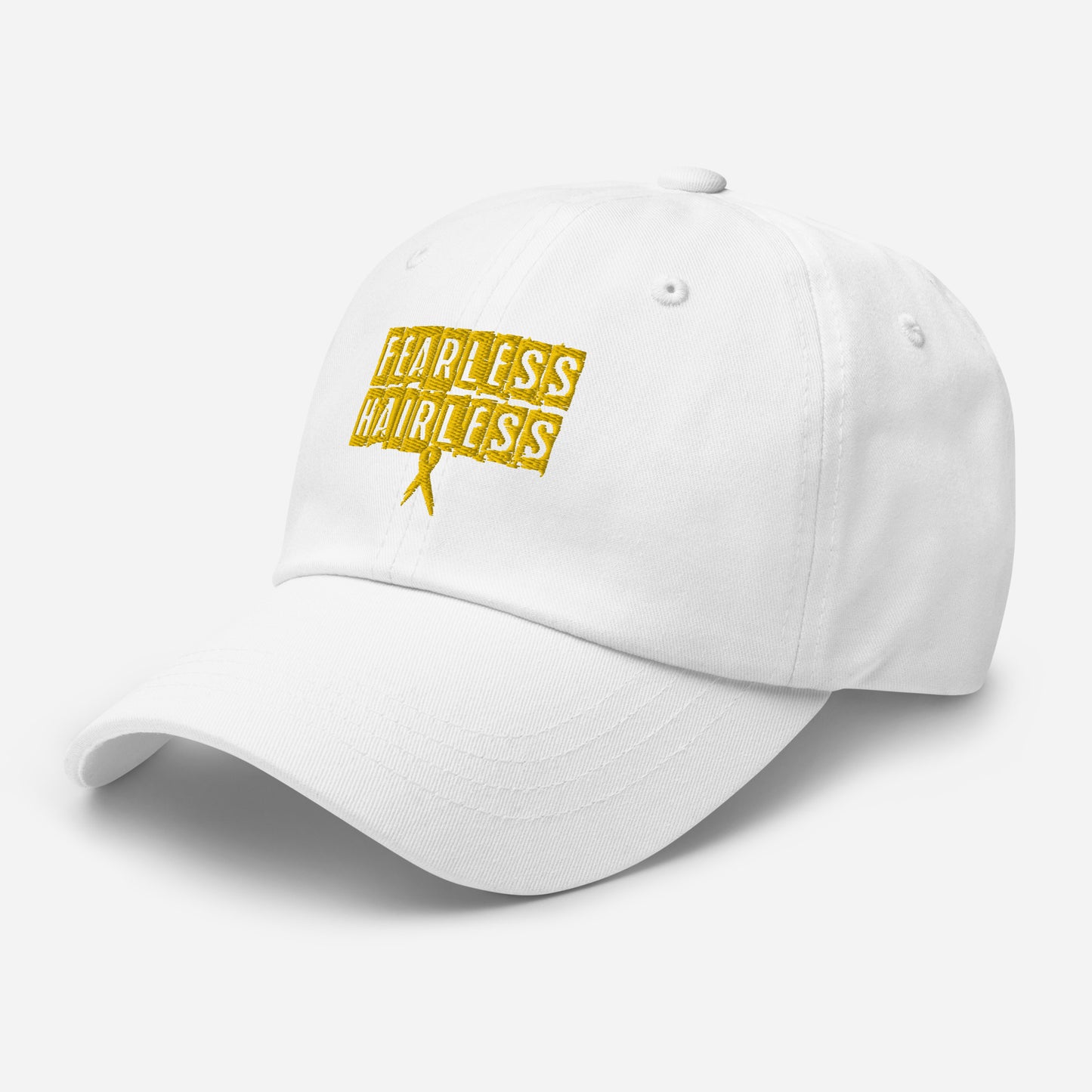 Yellow Fearless Hairless Dad hat