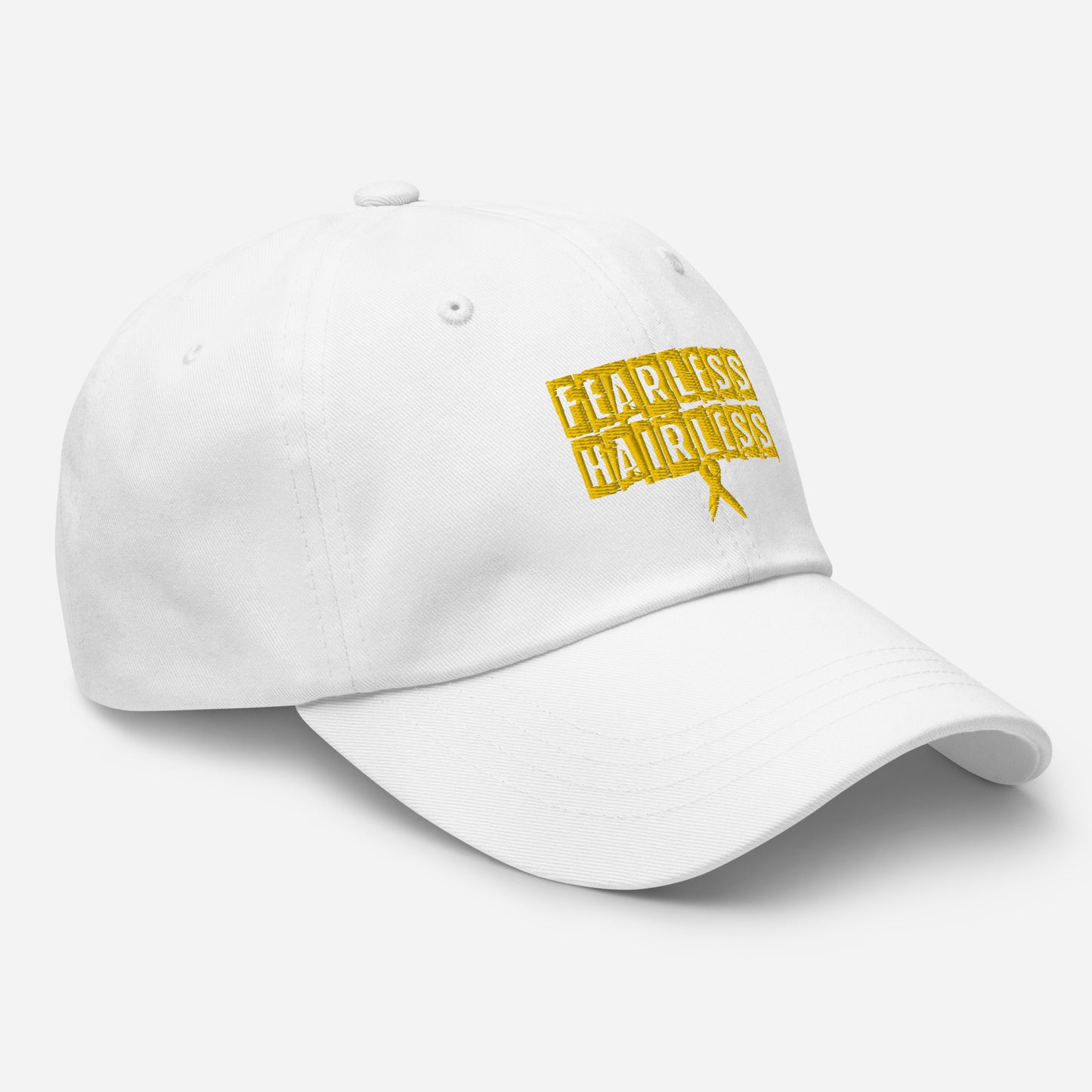 Yellow Fearless Hairless Dad hat